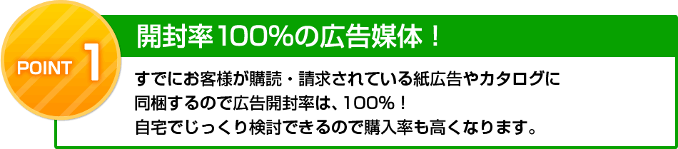 開封率100％の広告媒体！