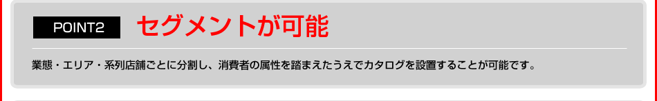 セグメントが可能