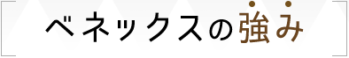 ベネックスの強み